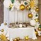 Gold Star Foil Balloons Kit – 6 Starburst + 10 Four-Point Balloons for Party